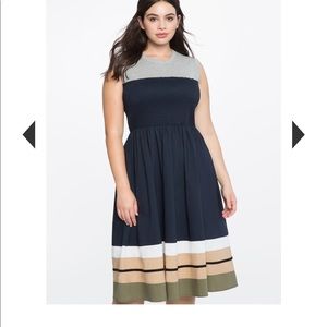 Eloquii Smocked sleeveless Dress